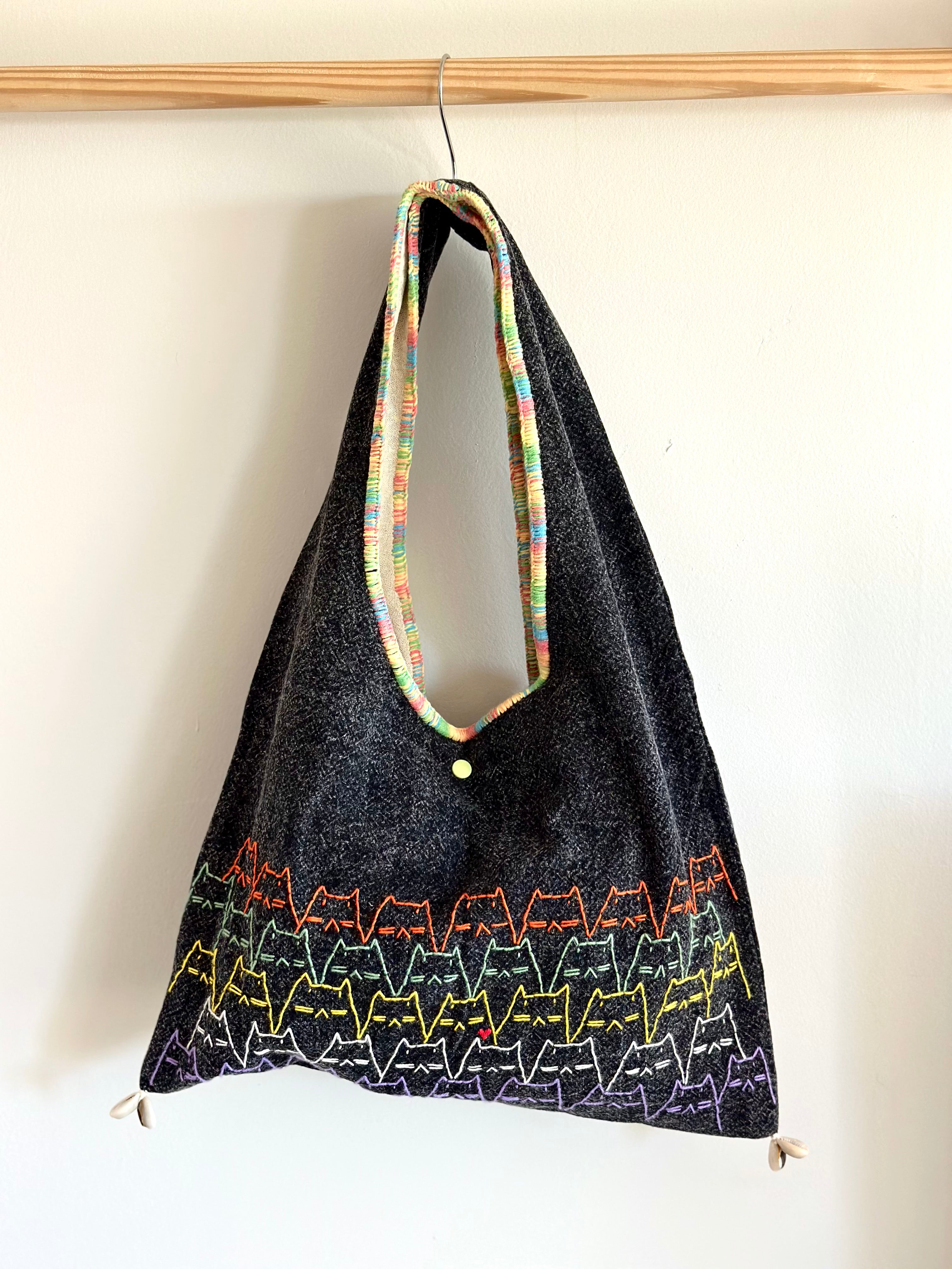 Handmade Cotton Linen Bag - Kitty