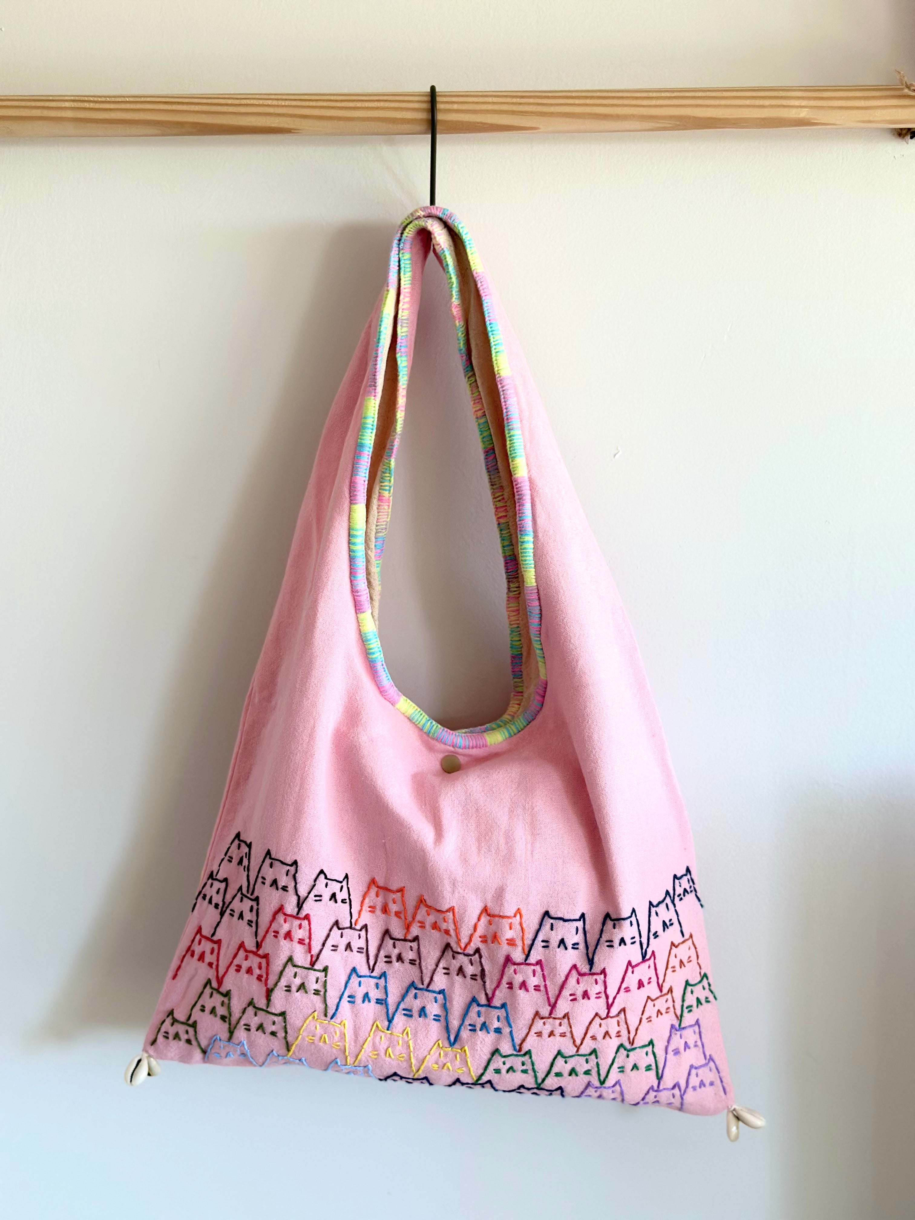 Handmade Cotton Linen Bag - Kitty