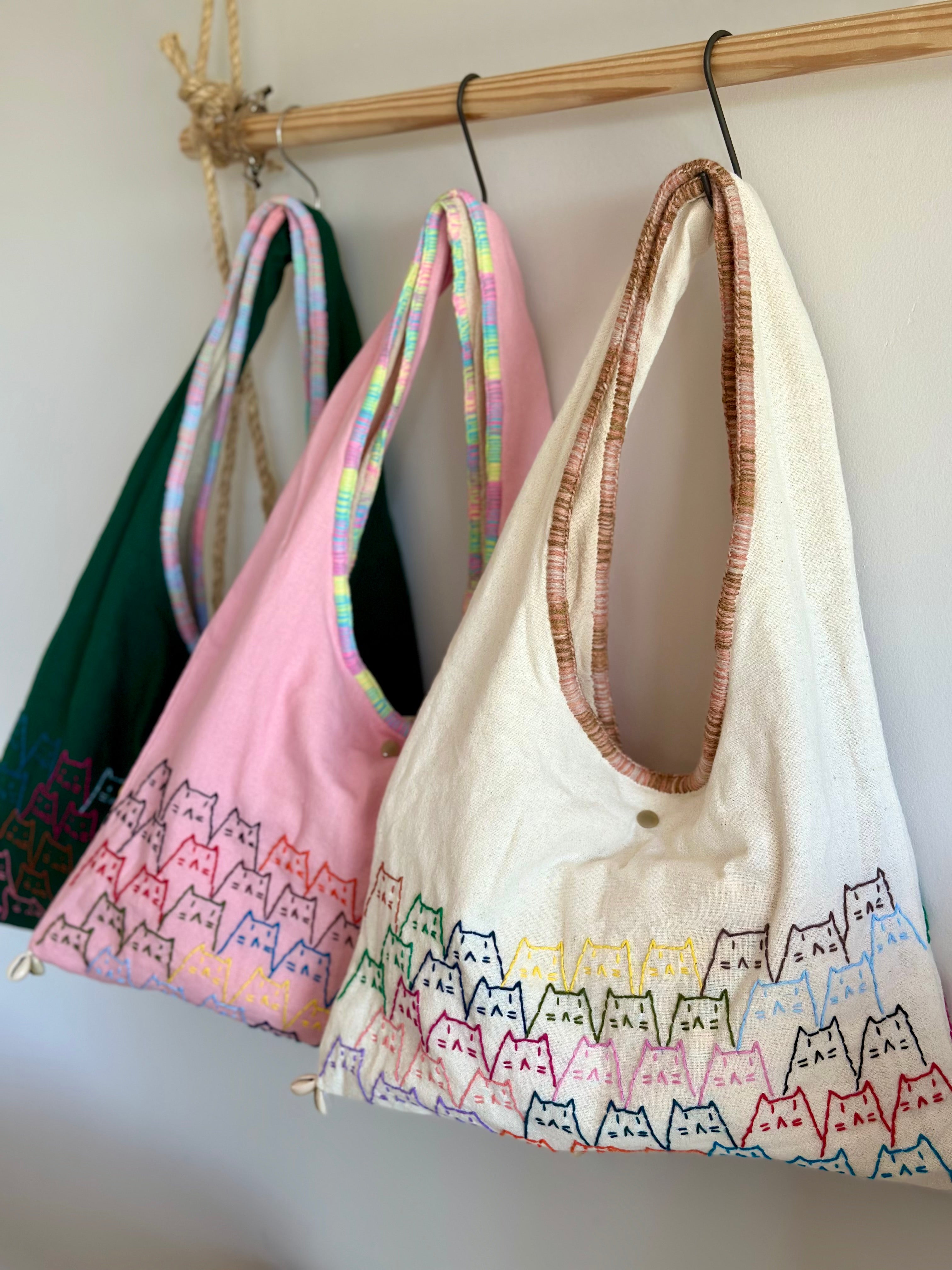 Handmade Cotton Linen Bag - Kitty