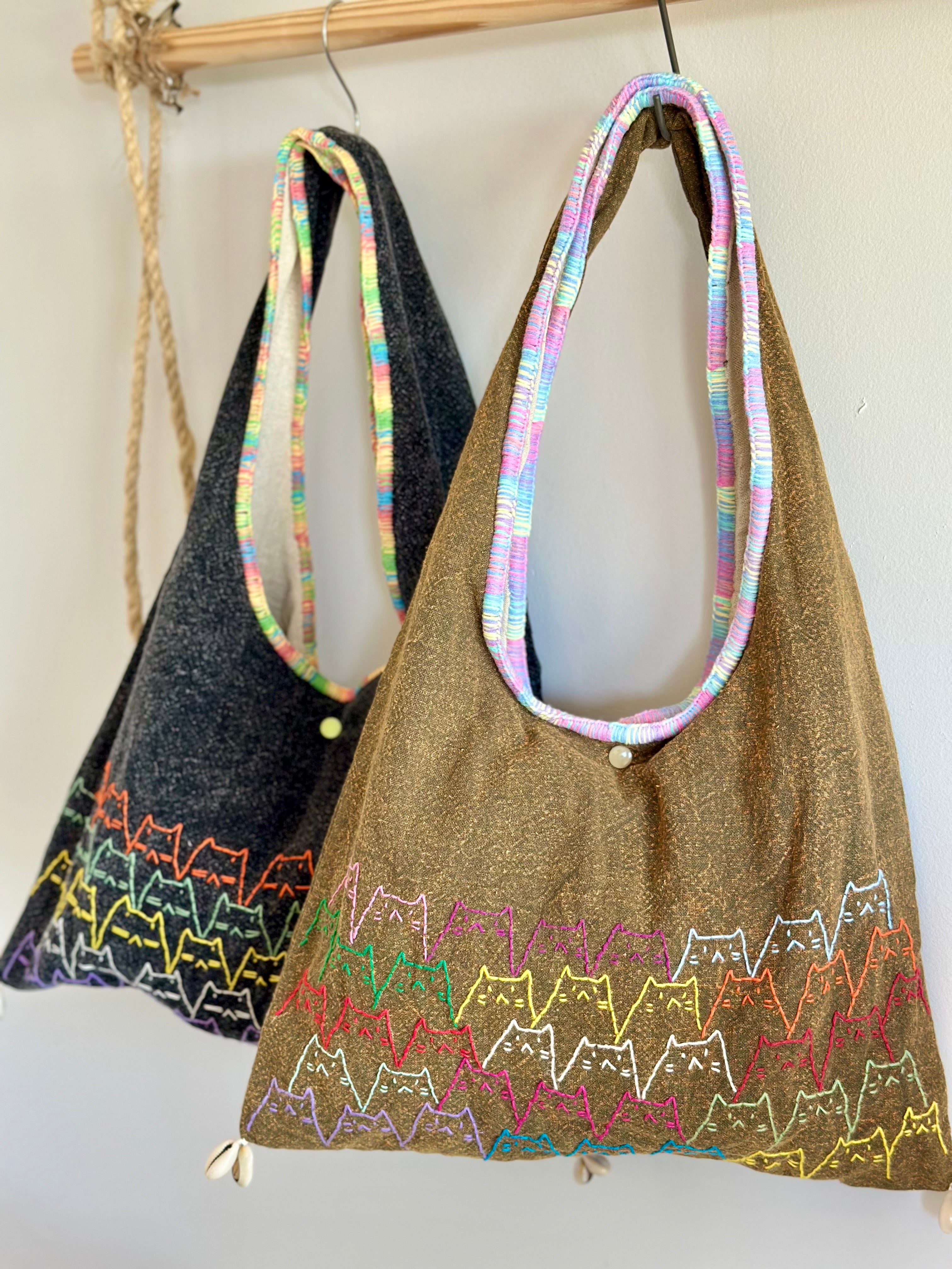 Handmade Cotton Linen Bag - Kitty