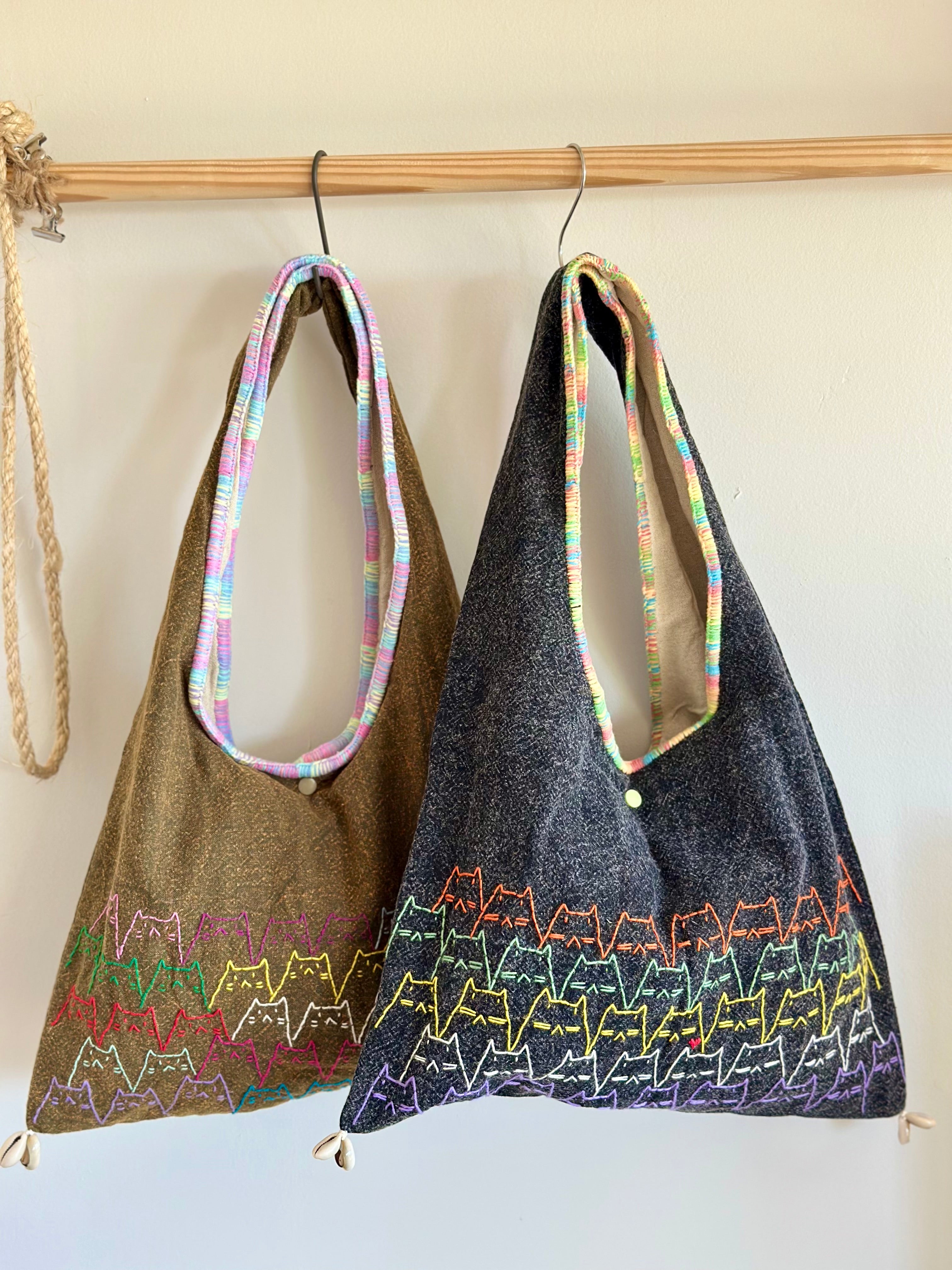 Handmade Cotton Linen Bag - Kitty