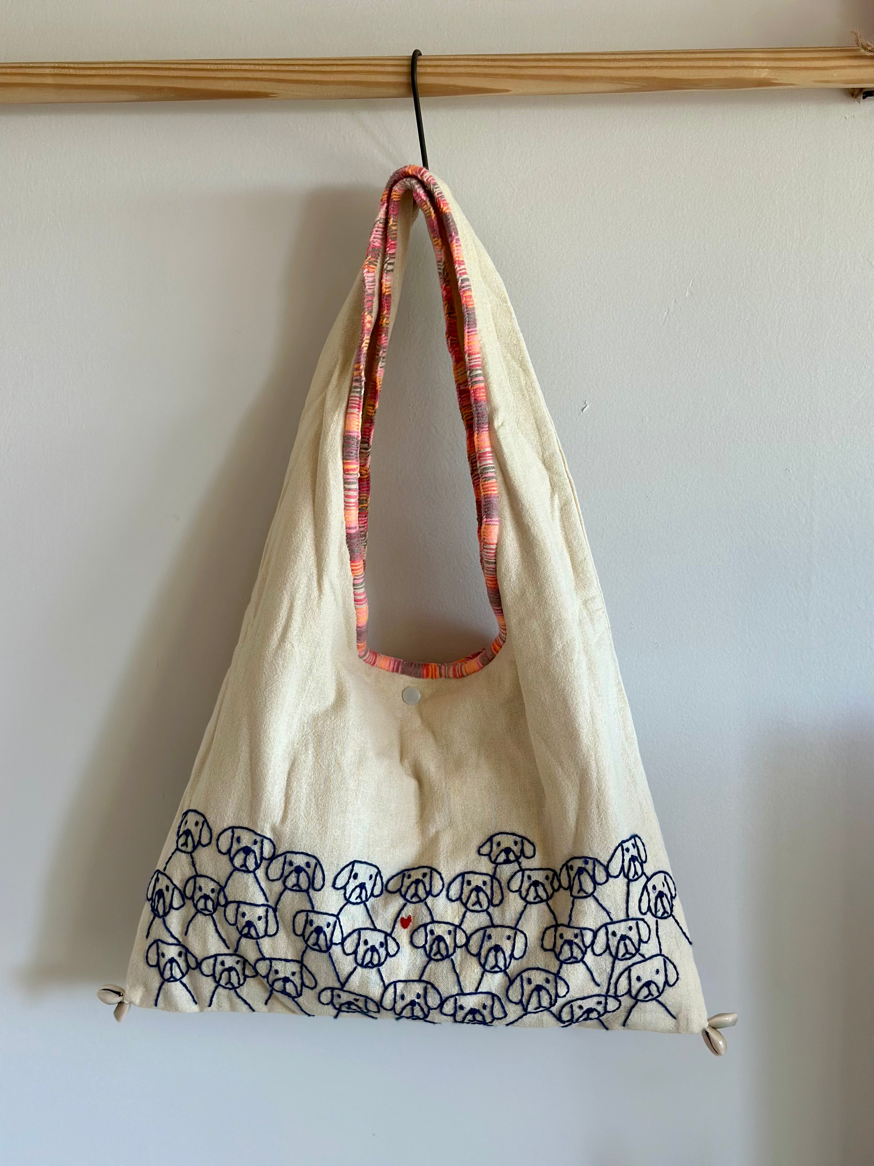 Handmade Cotton Linen Bag - Dog