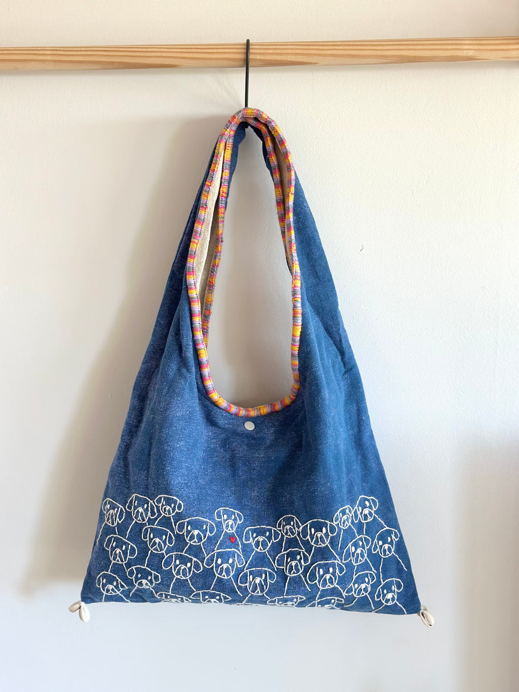 Handmade Cotton Linen Bag - Dog