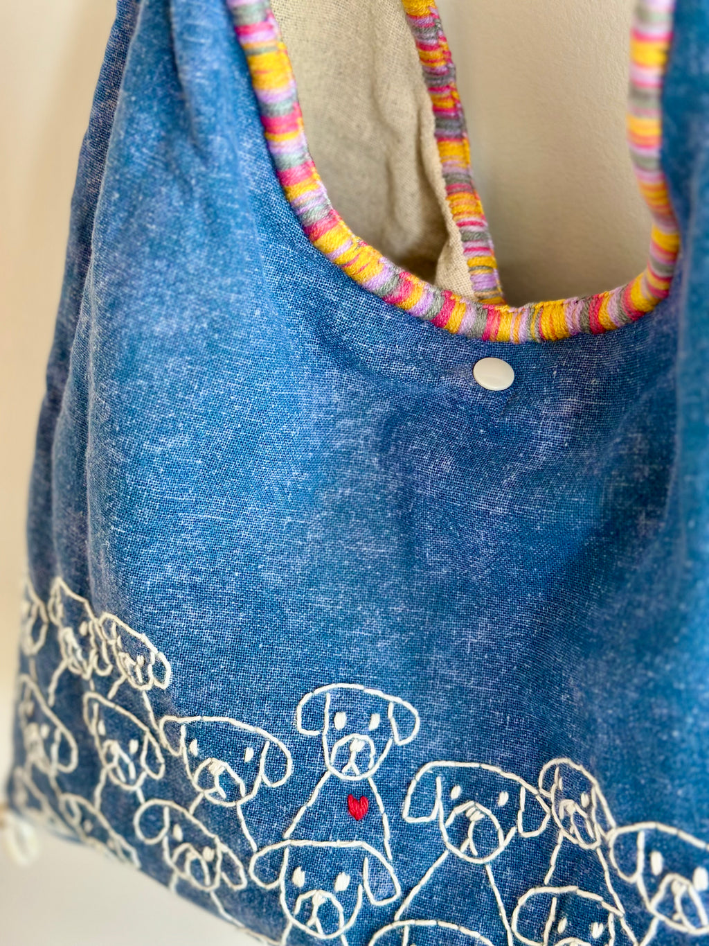 Handmade Cotton Linen Bag - Dog