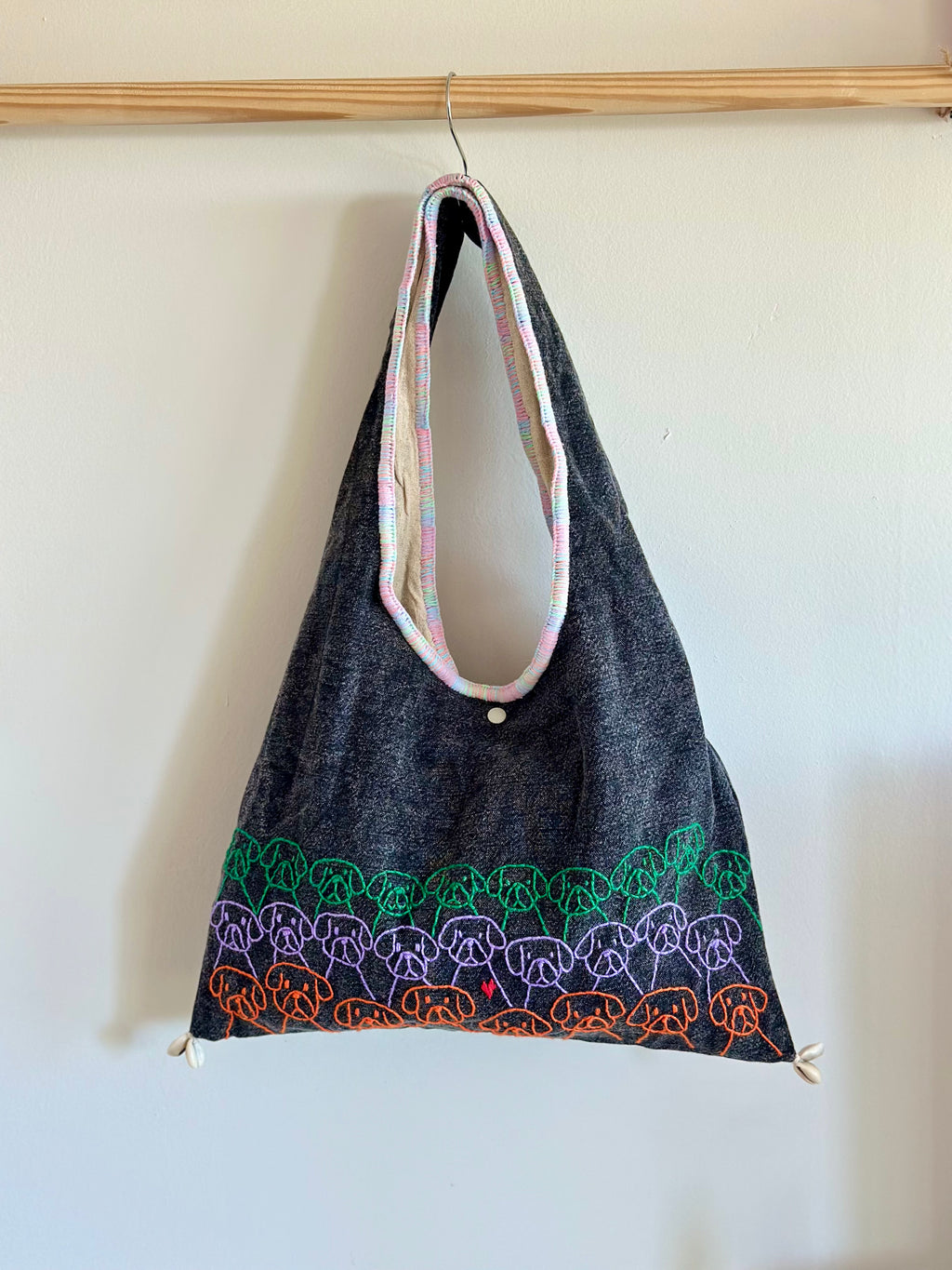 Handmade Cotton Linen Bag - Dog