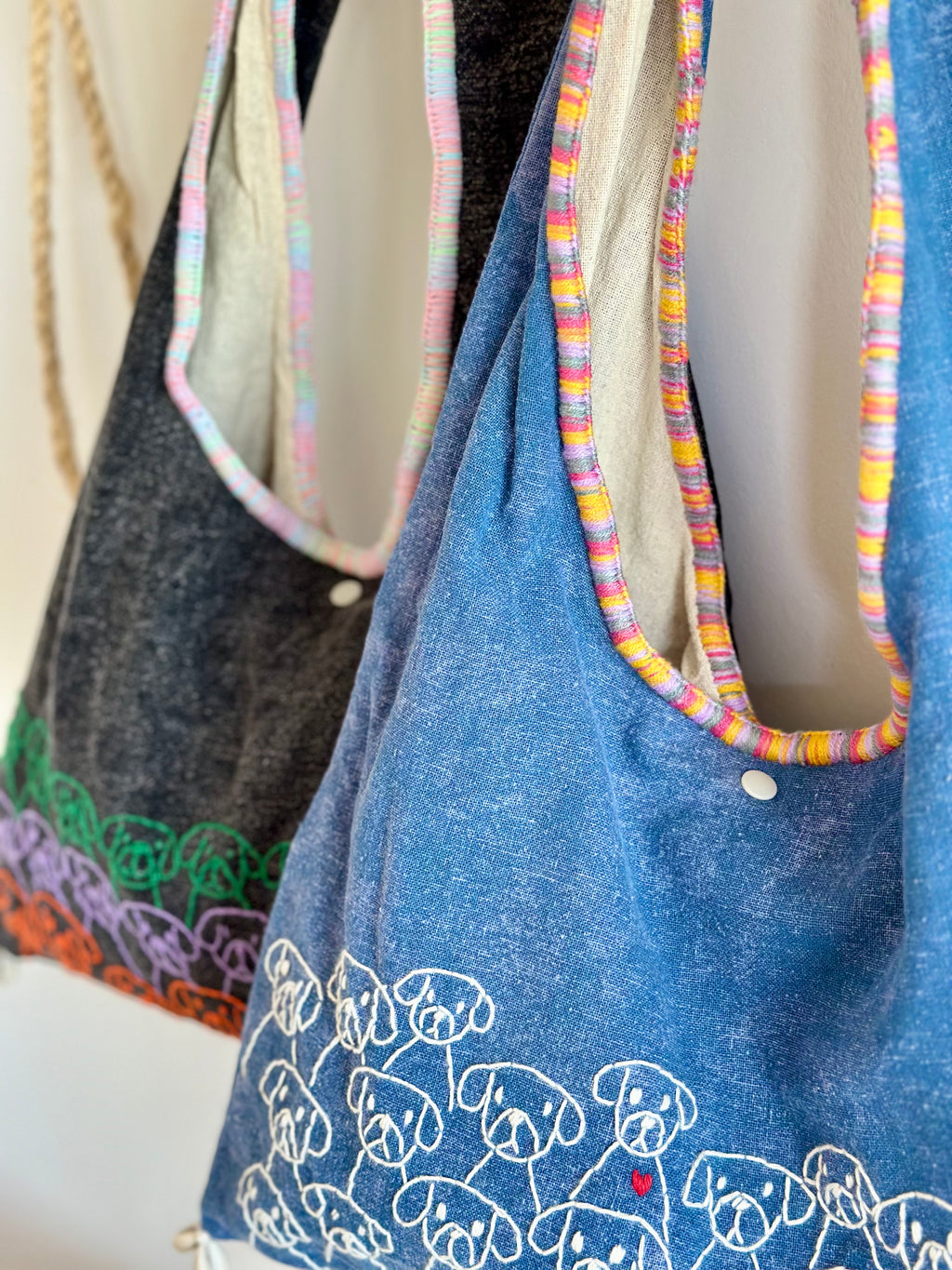 Handmade Cotton Linen Bag - Dog