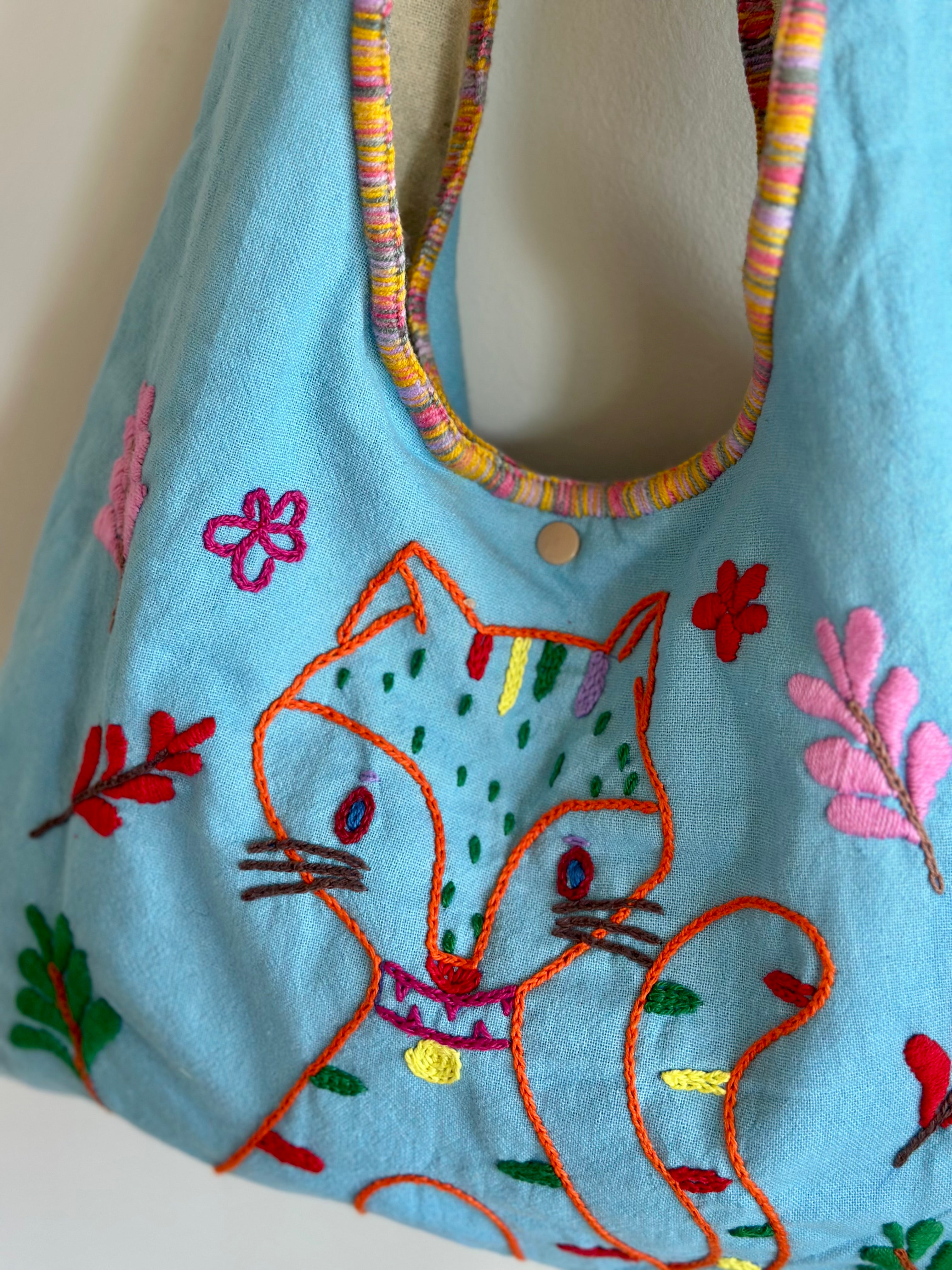 Handmade Cotton Linen Bag - Dog
