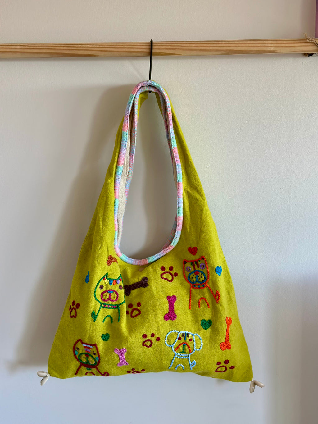 Handmade Cotton Linen Bag - Dog