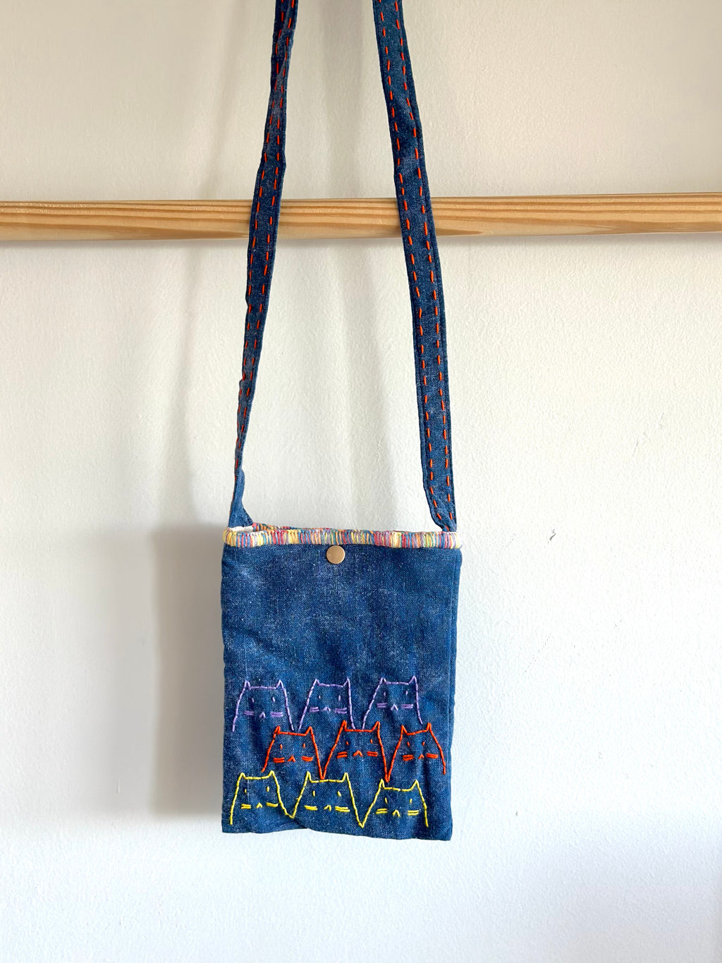 Handmade Cotton Linen Bag - Crossbody Bag