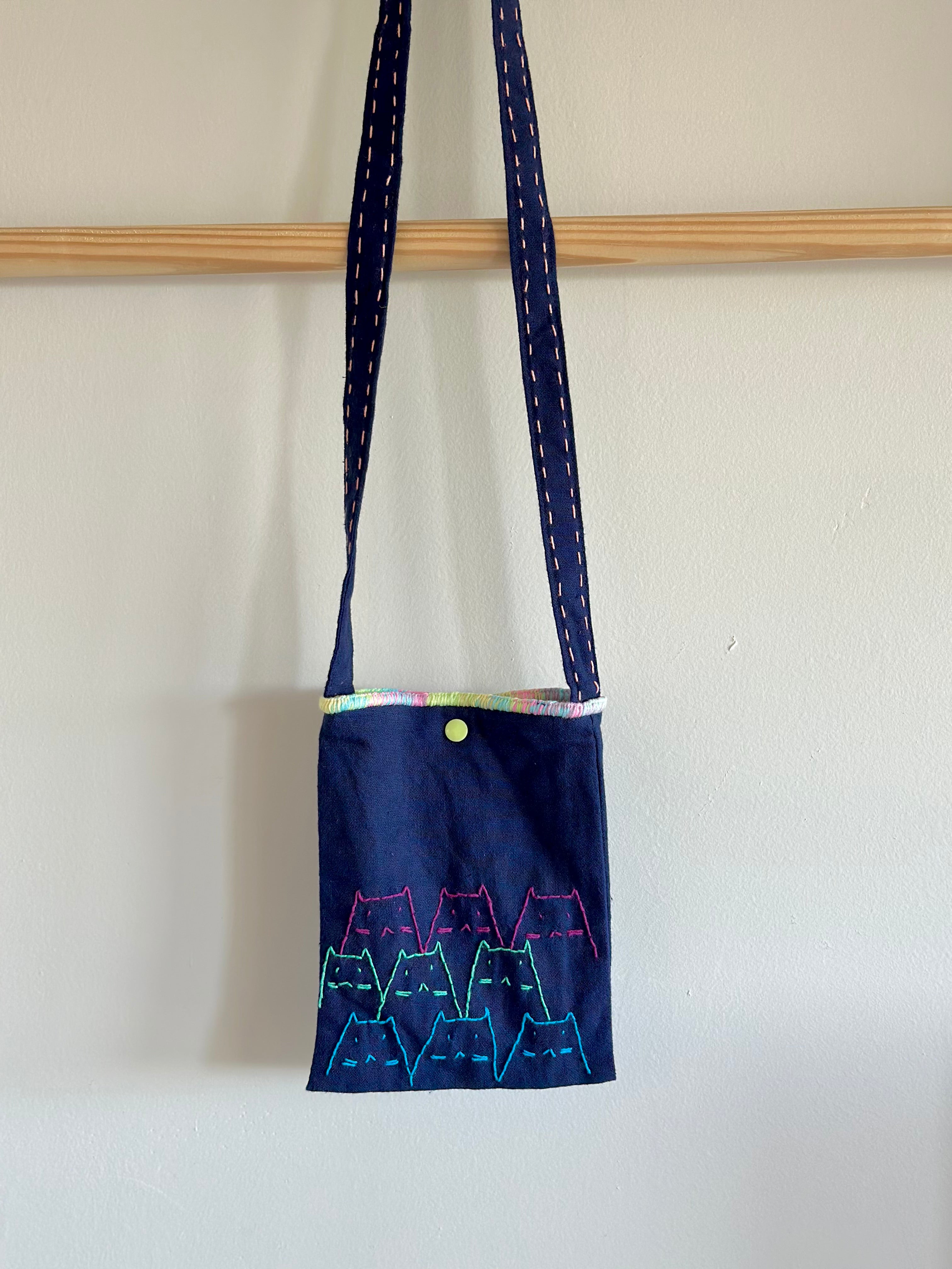 Handmade Cotton Linen Bag - Crossbody Bag