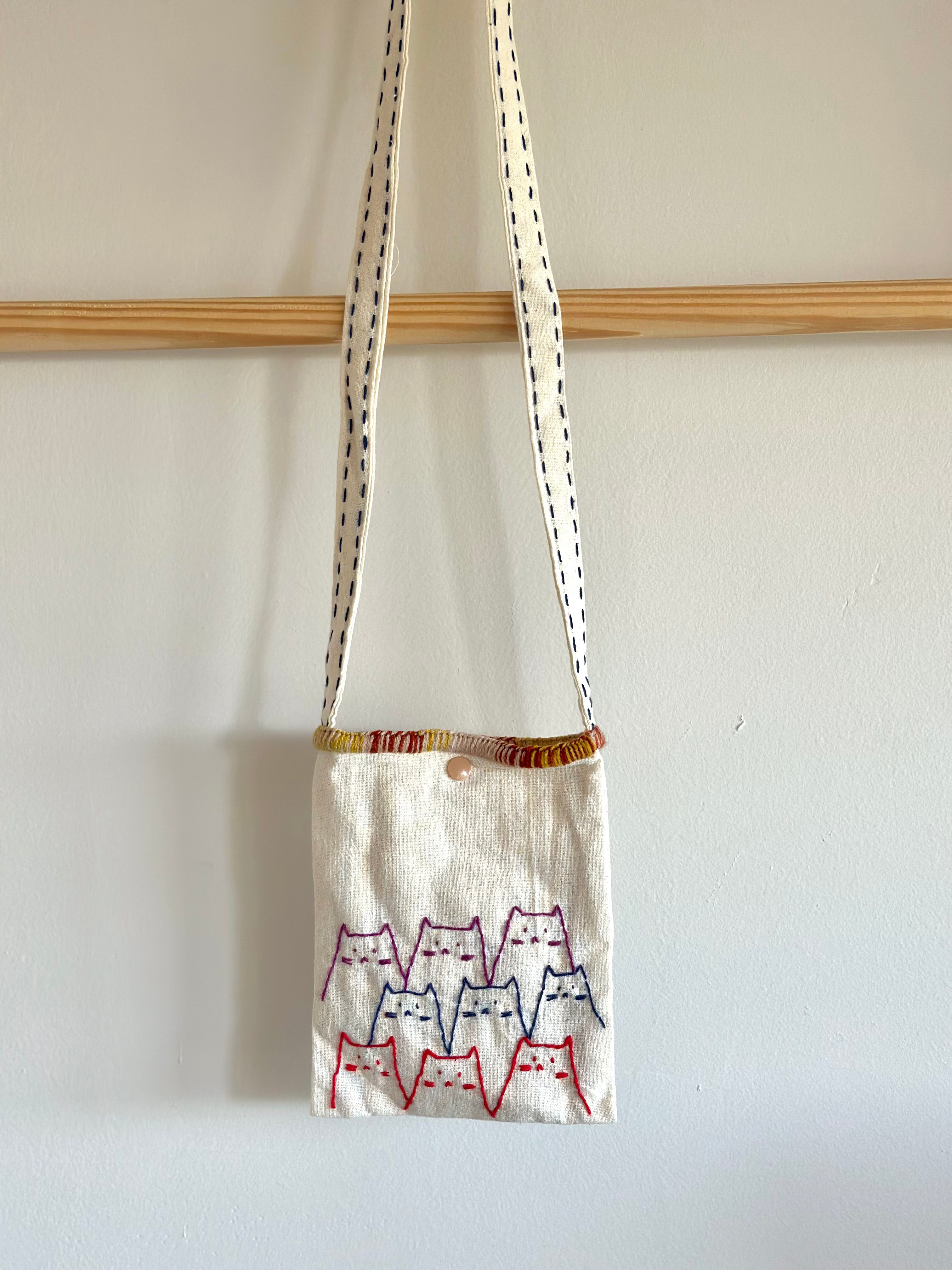 Handmade Cotton Linen Bag - Crossbody Bag
