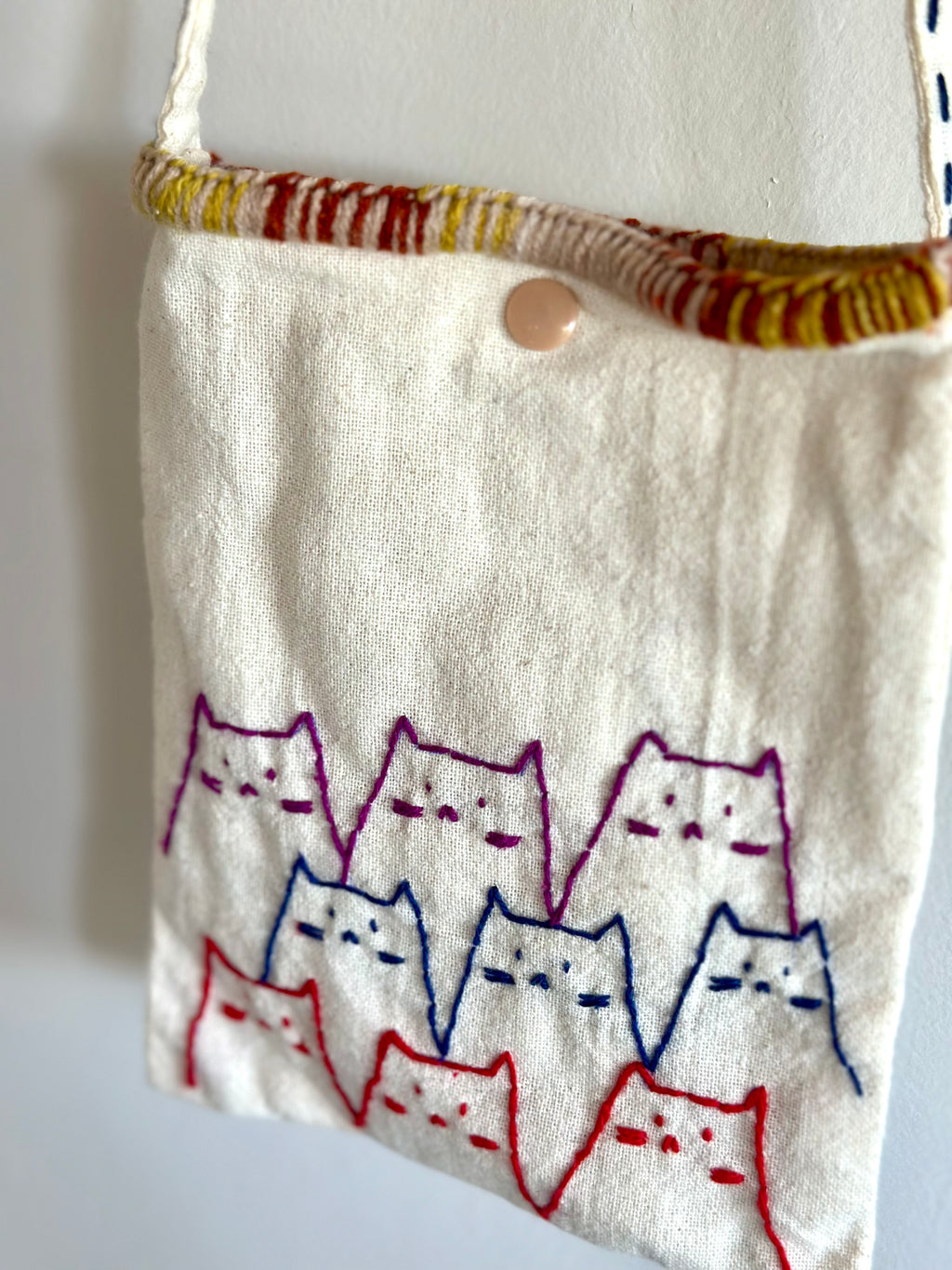 Handmade Cotton Linen Bag - Crossbody Bag