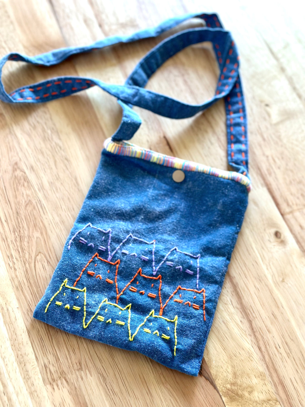 Handmade Cotton Linen Bag - Crossbody Bag