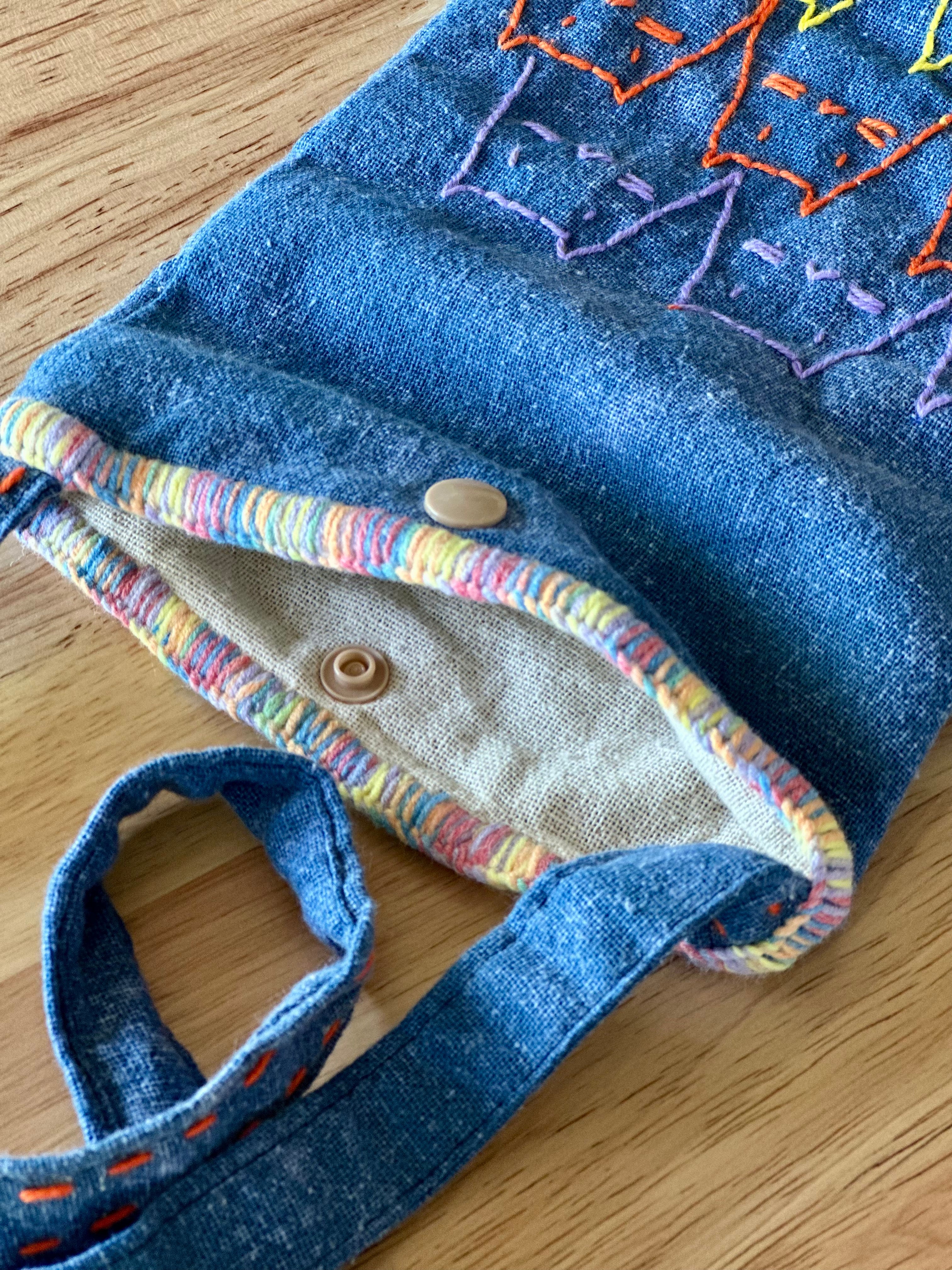 Handmade Cotton Linen Bag - Crossbody Bag