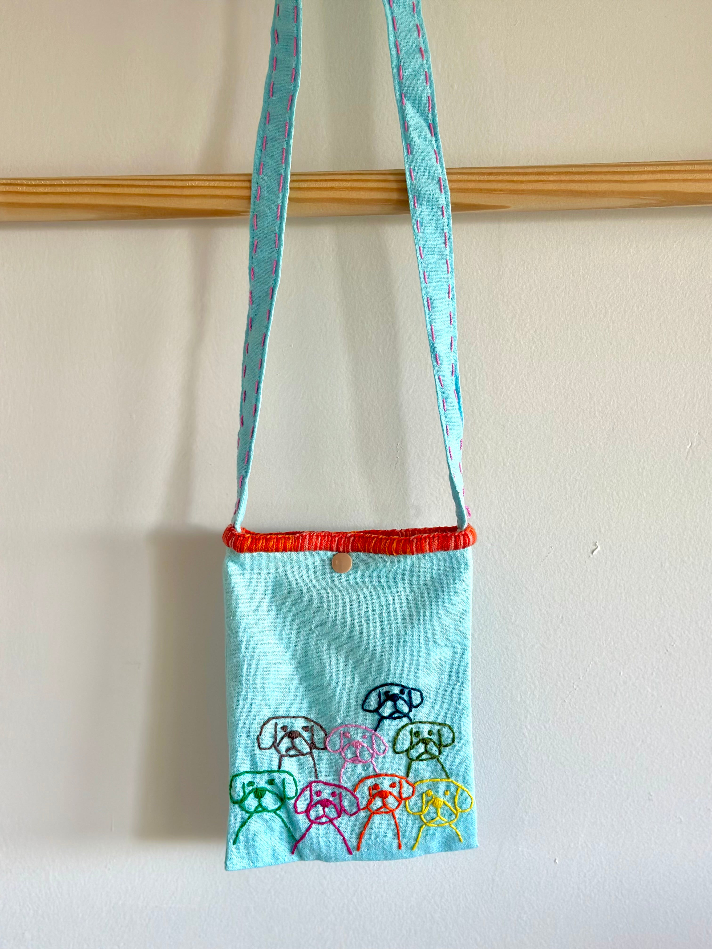 Handmade Cotton Linen Bag - Crossbody Bag