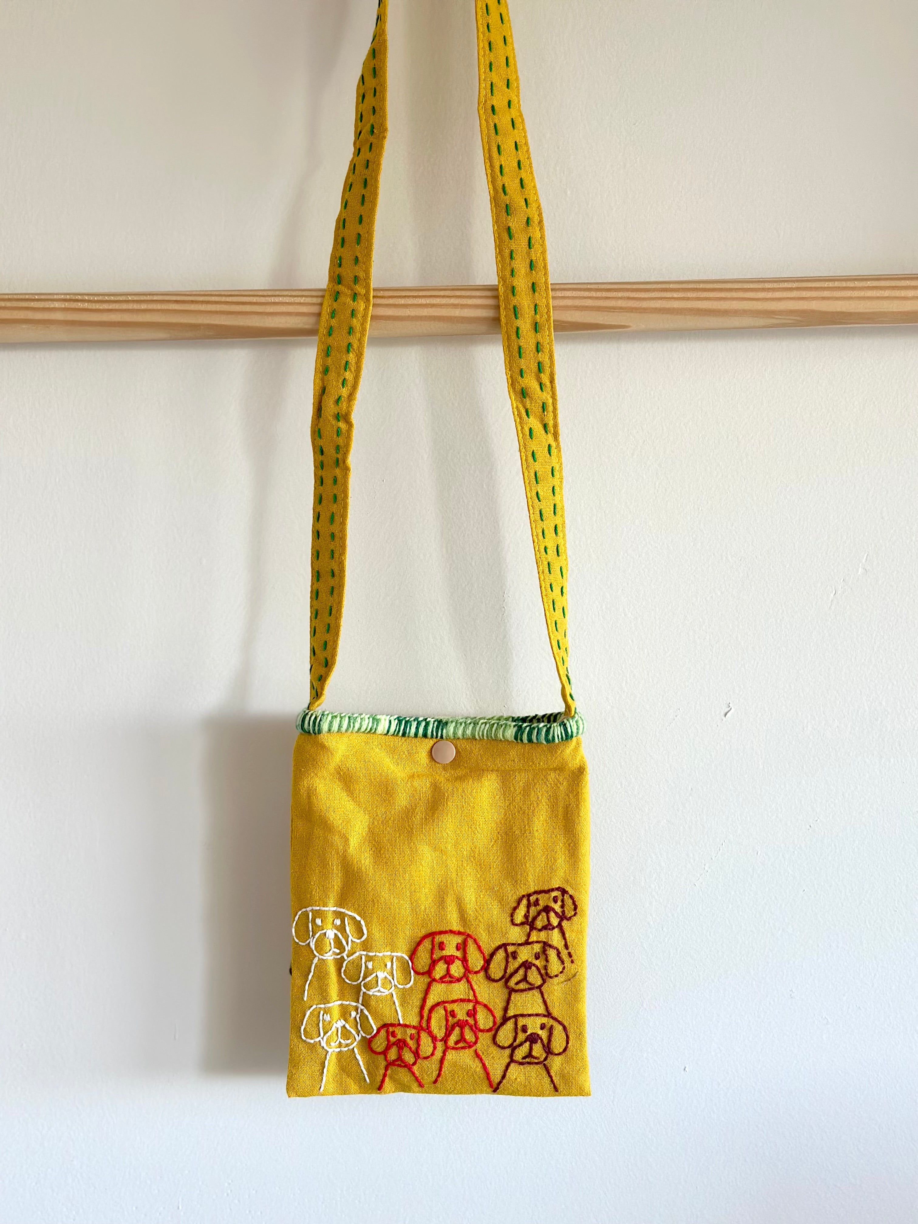 Handmade Cotton Linen Bag - Crossbody Bag