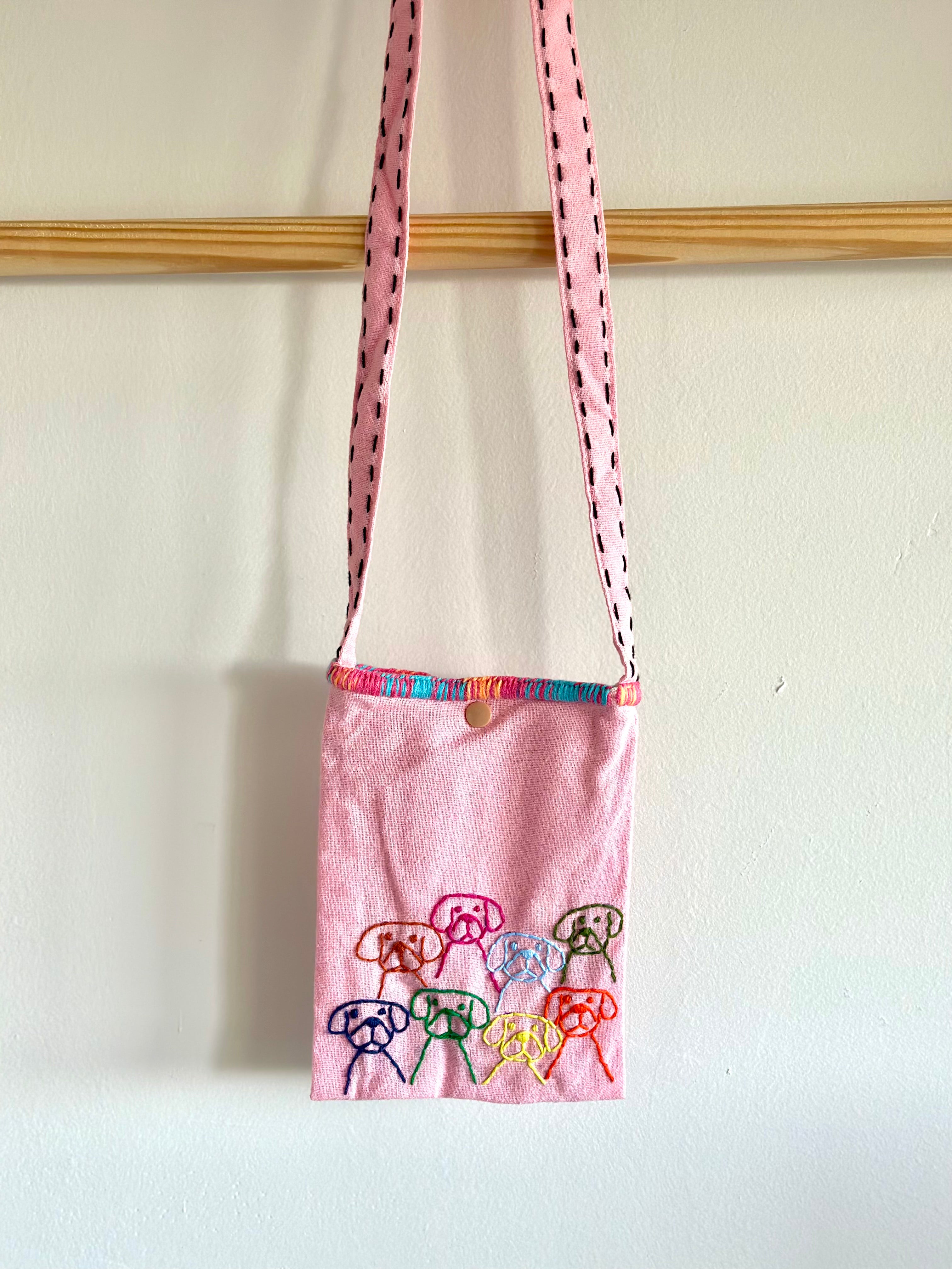 Handmade Cotton Linen Bag - Crossbody Bag