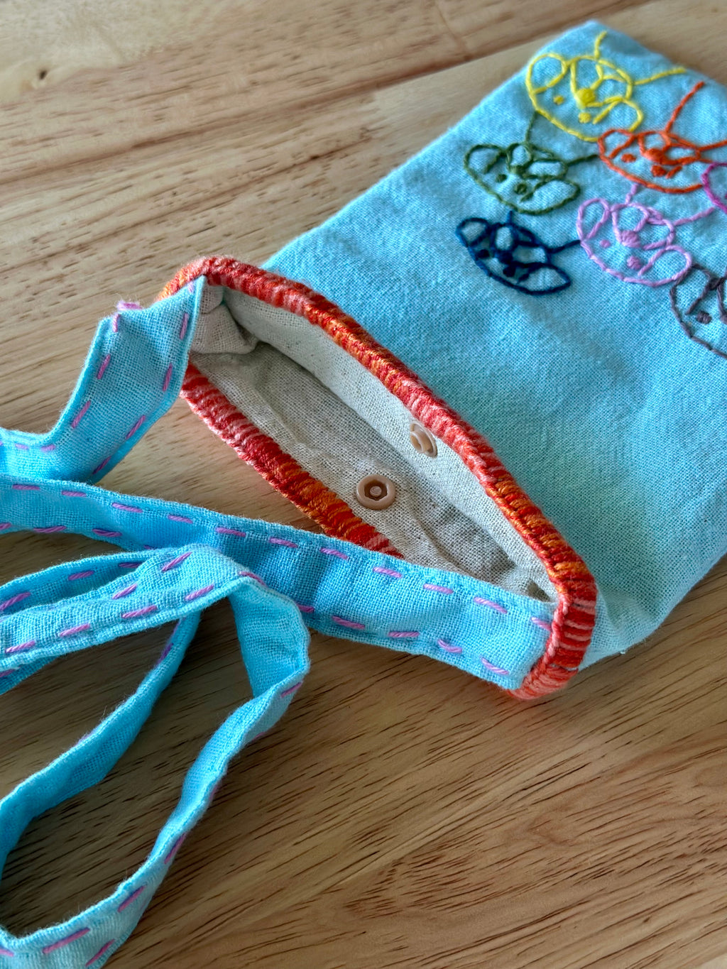 Handmade Cotton Linen Bag - Crossbody Bag