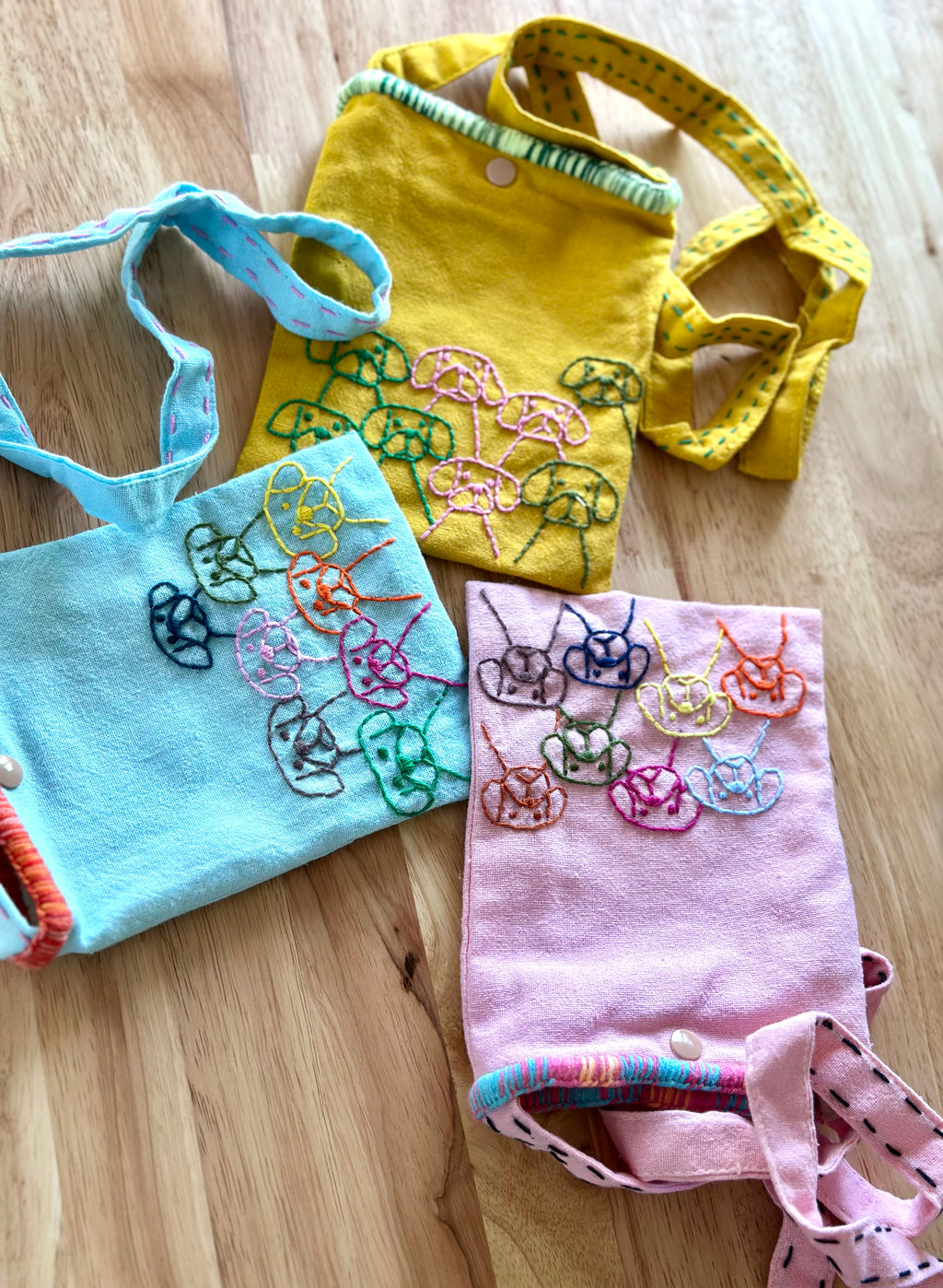 Handmade Cotton Linen Bag - Crossbody Bag