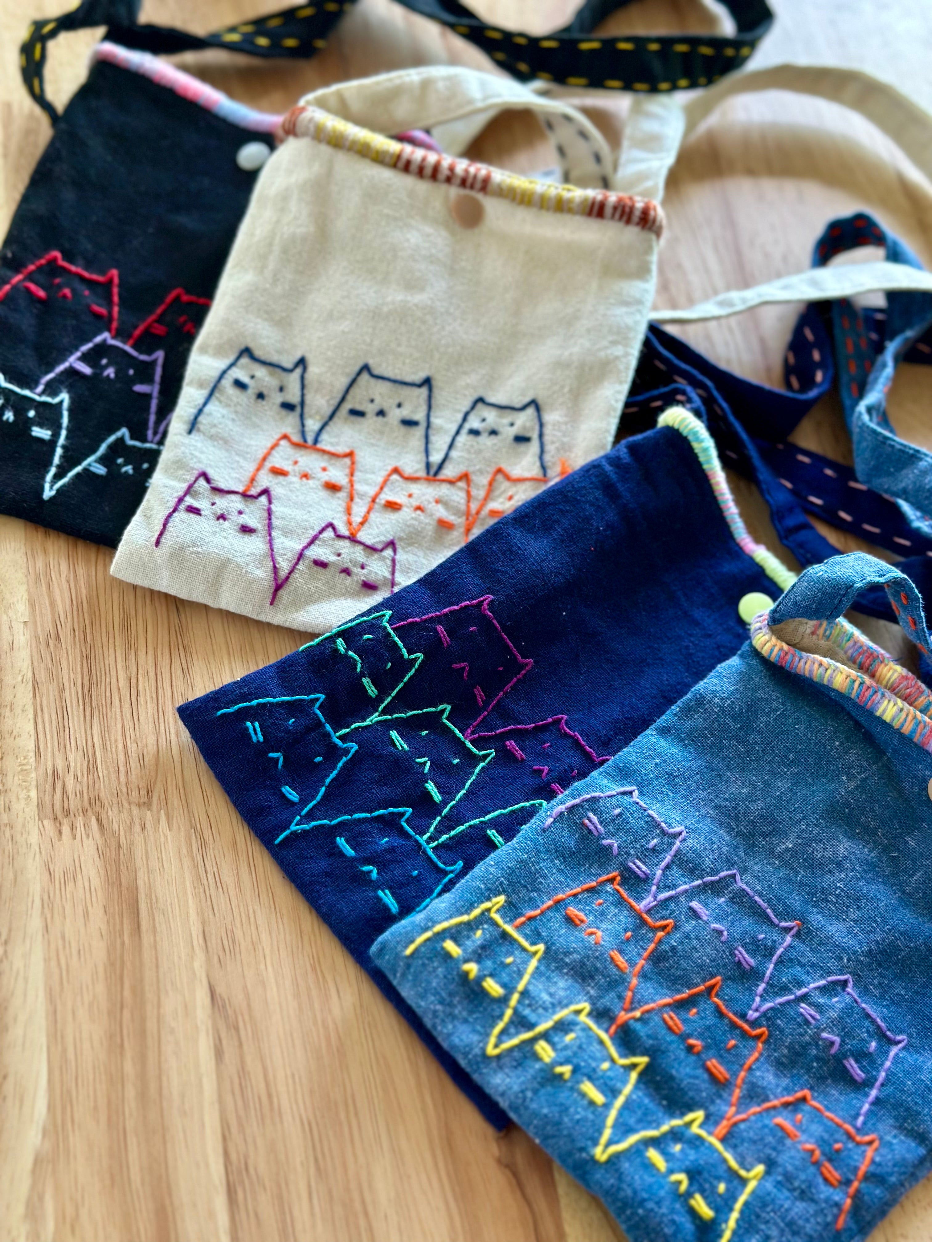 Handmade Cotton Linen Bag - Crossbody Bag